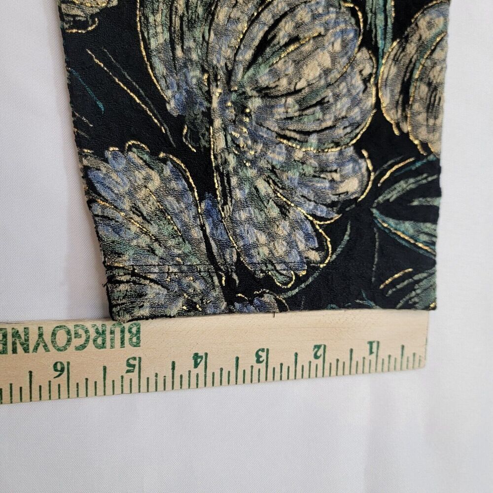 JM Collection Textured Top Womens 1X Artsy Floral Shimmer Glitter Art To Wear - Picture 9 of 16
